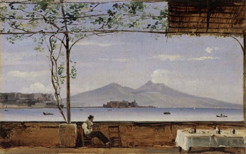 Johann Jakob Ulrich Seaside Terrace near Naples Germany oil painting art